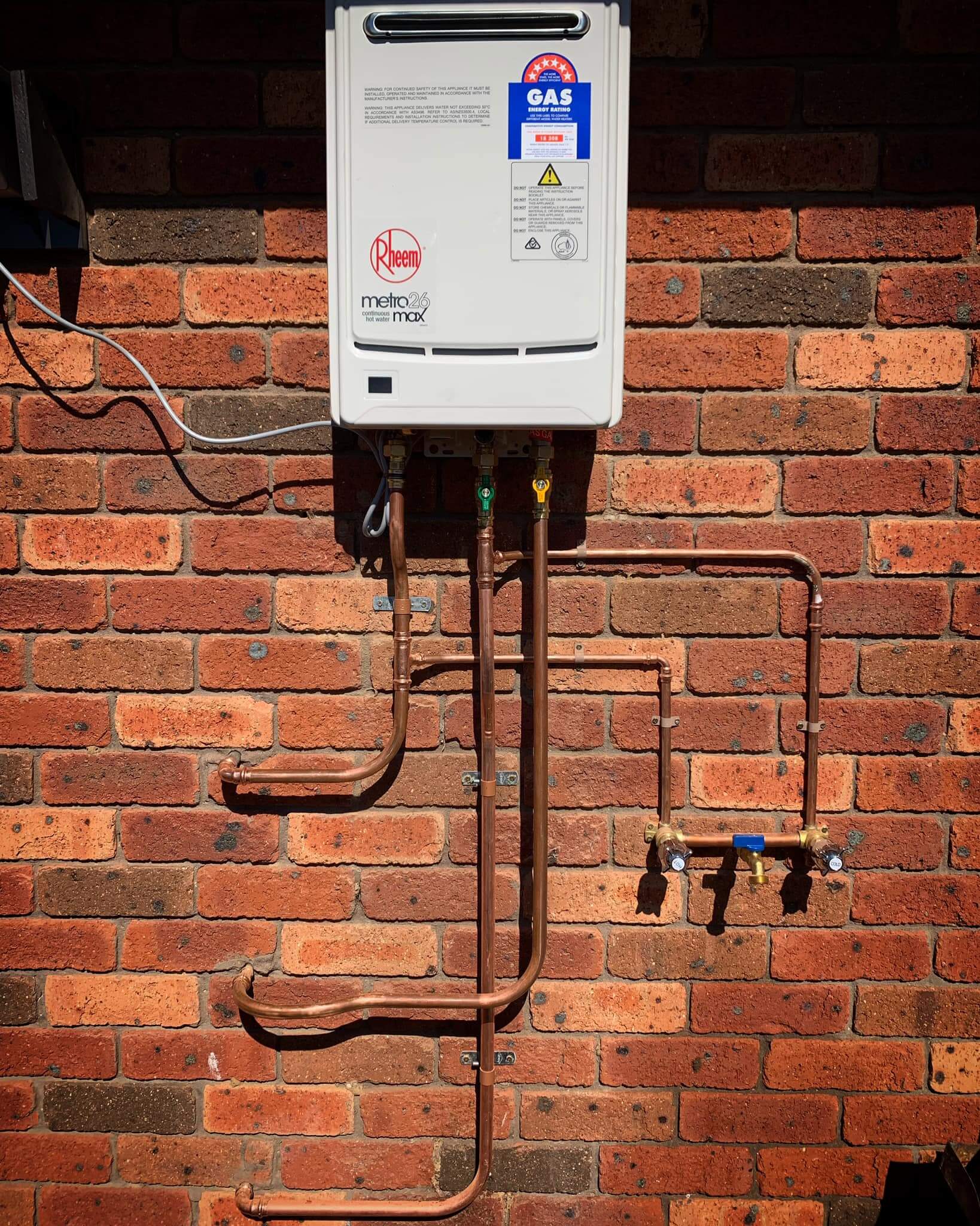 Gas fitting work completed on site